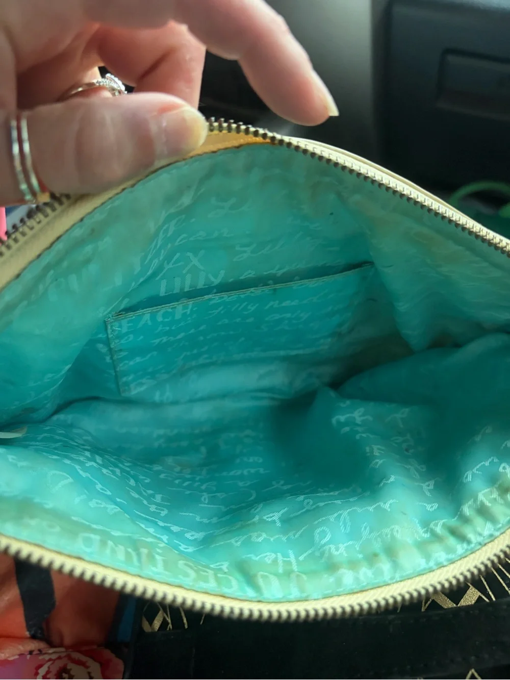 Lilly Pulitzer woven clutch